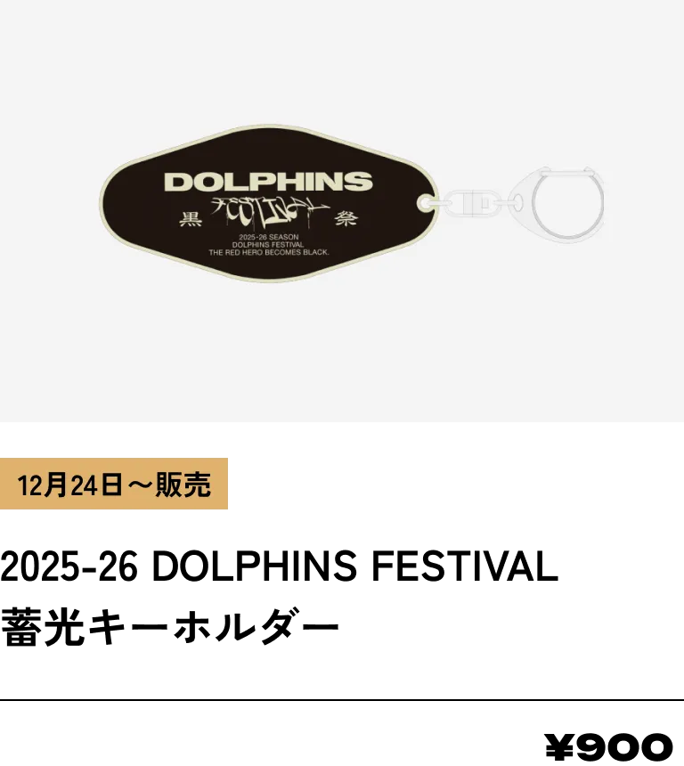 12月24日～販売 2025-26 DOLPHINS FESTIVAL 蓄光キーホルダー ¥900