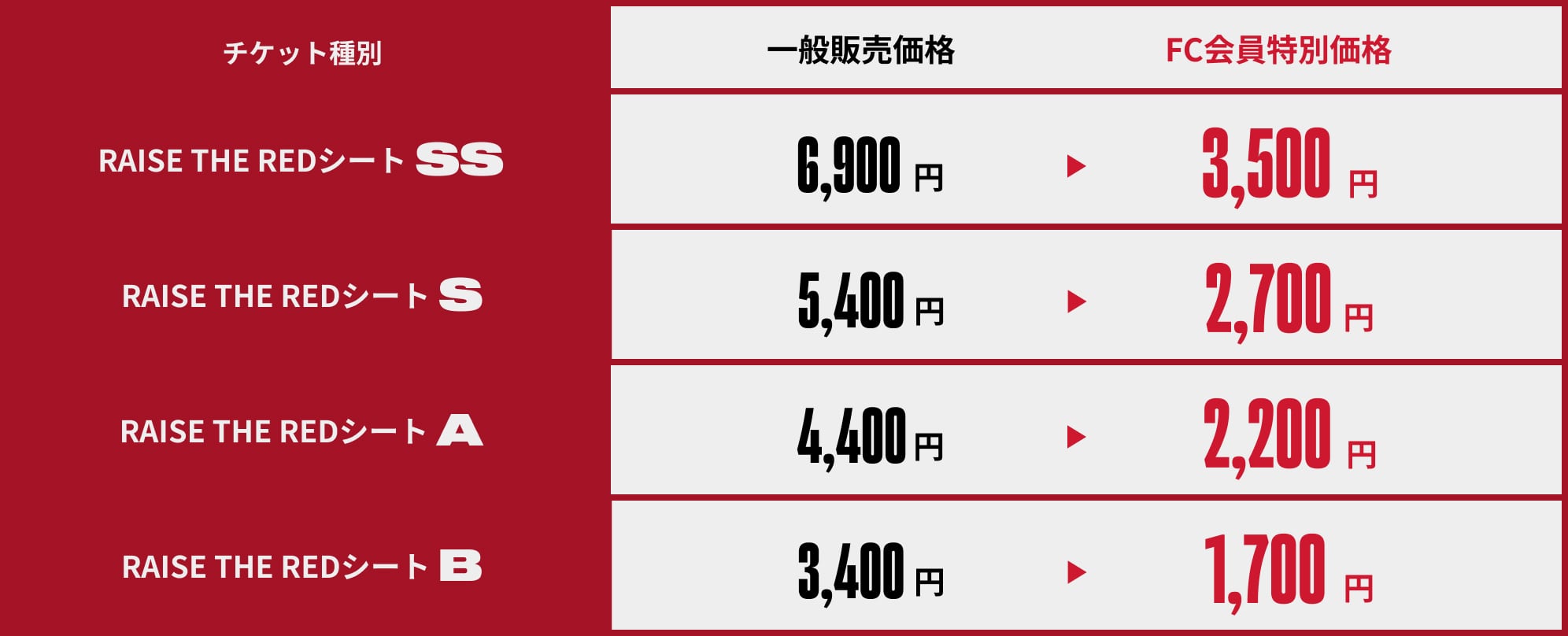 Middle 価格表